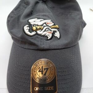 47 Omaha Storm Chasers Clean Up Adjustable Hat - Charcoal